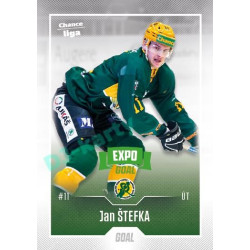 2022/23 Goal Cards Chance Liga 2. série #224 Jan Štefka Expo Green x/4