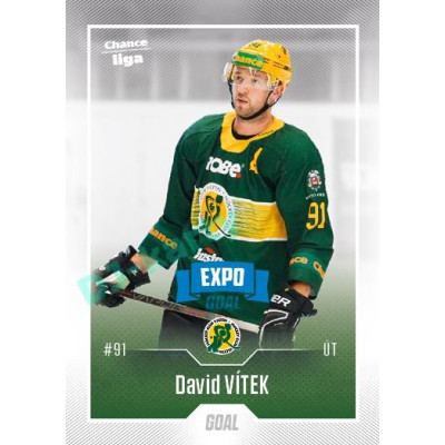 2022/23 Goal Cards Chance Liga 2. série #230 David Vítek Expo Blue x/4