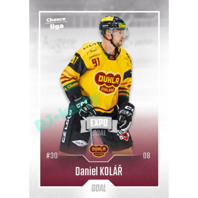 2022/23 Goal Cards Chance Liga 2. série #203 Daniel Kolář Expo Ostrava SILVER 1of2