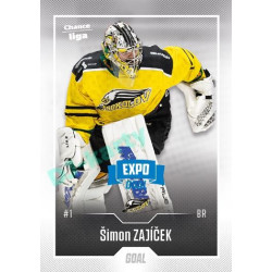 2022/23 Goal Cards Chance Liga 2. série #232 Šimon Zajíček Expo Blue x/4