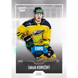 2022/23 Goal Cards Chance Liga 2. série #239 Jakub Konečný Expo Blue x/4