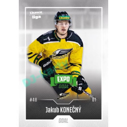 2022/23 Goal Cards Chance Liga 2. série #239 Jakub Konečný Expo Green x/4
