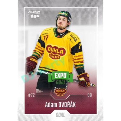2022/23 Goal Cards Chance Liga 2. série #205 Adam Dvořák Expo Green x/4