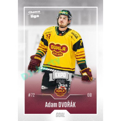 2022/23 Goal Cards Chance Liga 2. série #205 Adam Dvořák Expo Ostrava SILVER 1of2
