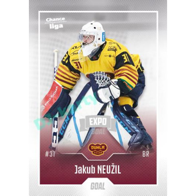 2022/23 Goal Cards Chance Liga 2. série #201 Jakub Neužil Expo Ostrava SILVER 1of2
