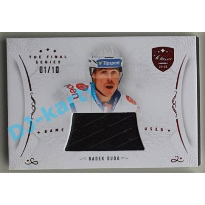 2021/22 OFS The Final Series Radek Duda #STI-DUE 01/10 Game Used Stick Red