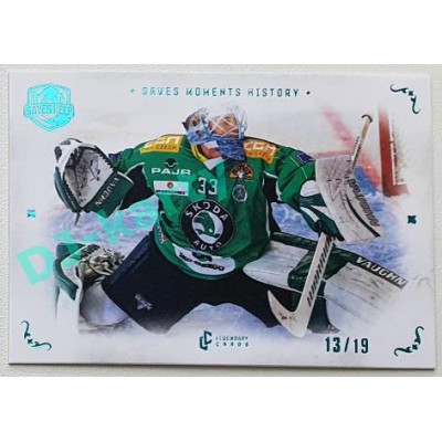 2021/22 Legendary Cards SAVES HELP MEMORABILIA SERIES #SMH-15 Marek Schwarz Saves Moments History Turquoise 13/19