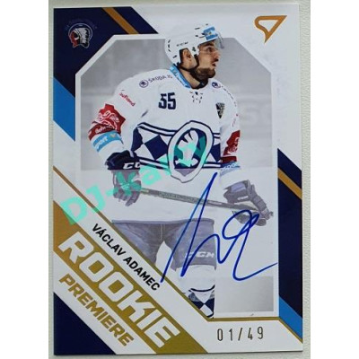 2021/22 Sportzoo TIPSPORT ELH 2. série #RP-26 Václav Adamec Rookie Premiere Auto 01/49