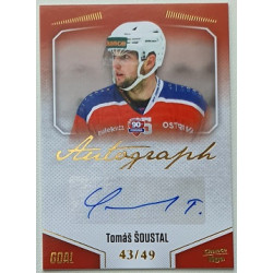 2022/23 Goal Cards Chance Liga 2. série #155 Tomáš Šoustal Autograph xx/49