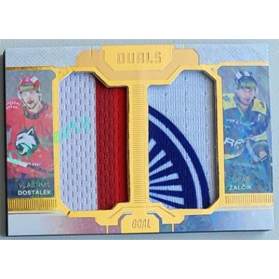 2022/23 Goal Cards Chance Liga Update #D-09 V. Dostálek / L. Žalčík Duals Jersey Gold 08/10