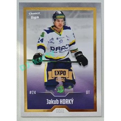 2022/23 Goal Cards Chance Liga 2. série #381 Jakub Horký Expo Gold 1 of 3