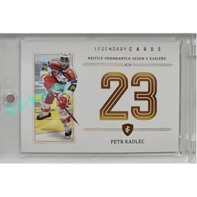 2023 Legendary Cards REKORDY ČESKÉ EXTRALIGY #ZC-S03 Petr Kadlec Základní Část Gold 13/20