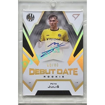 2023/24 Sportzoo Fortuna Liga 2. série #DRS-PJ Petr Juliš Debut Date Rookie Auto xx/80
