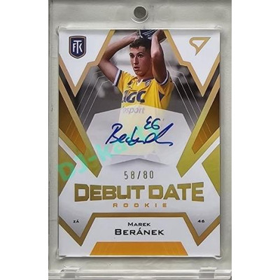 2023/24 Sportzoo Fortuna Liga 2. série #DRS-MB Marek Beránek Debut Date Rookie Auto xx/80