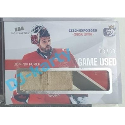 2020 MK reprezentace Dominik Furch #13 03/03 Game Used Czech Expo