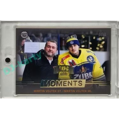 2023/24 Goal cards Chance Liga 2. série #MOM-08 Martin Vojtek se synem Moments Expo 1of6