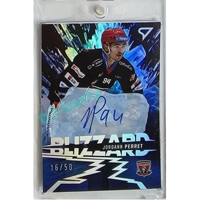 2023/24 Sportzoo ELH 1. série #BLS-JP Jordann Perret Blizzard Auto xx/50