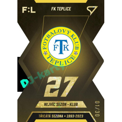 2022/23 Sportzoo Fortuna Liga 2. série #TS-07 FK Teplice Třicátá sezóna F:L Limited xx/30