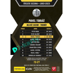 2022/23 Sportzoo Fortuna Liga 2. série #TS-27 Pavel Tobiáš Třicátá sezóna F:L