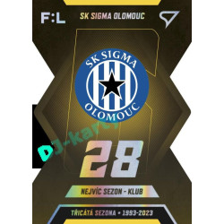 2022/23 Sportzoo Fortuna Liga 2. série #TS-06 SK Sigma Olomouc Třicátá sezóna F:L