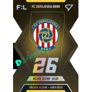 2022/23 Sportzoo Fortuna Liga 2. série #TS-09 FC Zbrojovka Brno Třicátá sezóna F:L