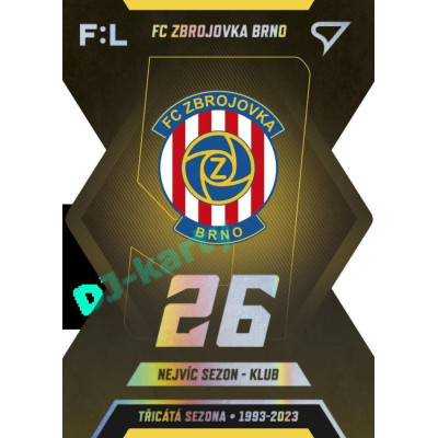 2022/23 Sportzoo Fortuna Liga 2. série #TS-09 FC Zbrojovka Brno Třicátá sezóna F:L