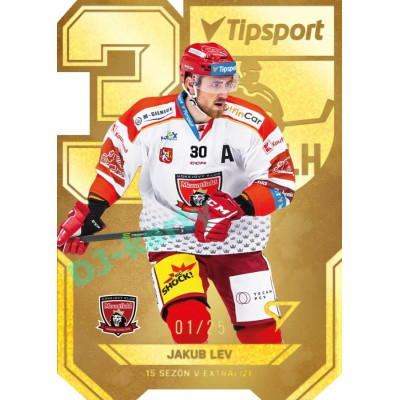 2022/23 Sportzoo ELH 2. série #AV-06 Jakub Lev 30 let ELH Limited xx/25