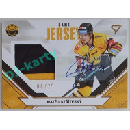 2021/22 Sportzoo TIPSPORT ELH Matěj Stříteský #JS-MS 06/25 Game Jersey Signature