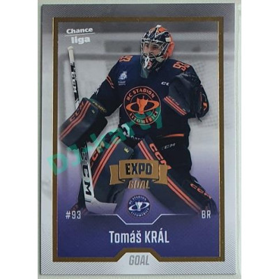 2022/23 Goal Cards Chance Liga 1. série #059 Tomáš Král Expo Pardubice Gold 1 of 3