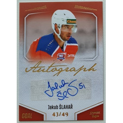 2022/23 Goal Cards Chance Liga 2. série #156 Jakub Šlahař Autograph xx/49
