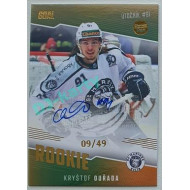 2022/23 Goal Cards Chance Liga 2. série #11 Kryštof Ouřada Rookie Autograph xx/49