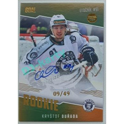 2022/23 Goal Cards Chance Liga 2. série #11 Kryštof Ouřada Rookie Autograph xx/49