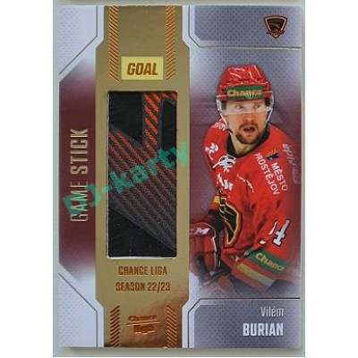 2022/23 Goal Cards Chance Liga 2. série #S-39 Vilém Burian Game Stick 16/35