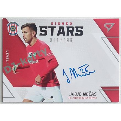2022/23 Sportzoo Fortuna Liga 2. série #SL1-JN Jakub Nečas Signed Stars Level 1 xx/199
