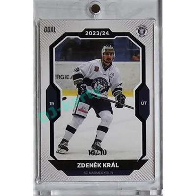 2023/24 Goal cards Chance Liga 1. série #150 Zdeněk Král Blue 10/10