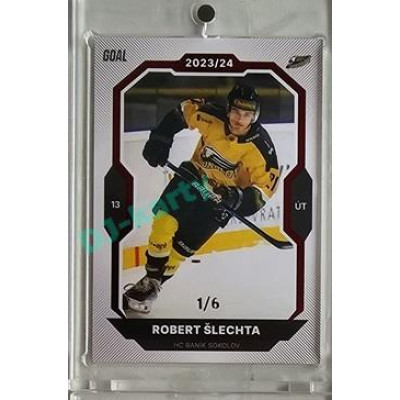 2023/24 Goal cards Chance Liga 2. série #368 Robert Šlechta Red 1/6