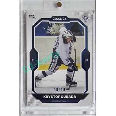 2023/24 Goal cards Chance Liga 1. série #154 Kryštof Ouřada Blue 10/10
