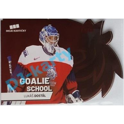 2020 MK reprezentace Lukáš Dostál #3 05/50 Goalie School Die-cut Red