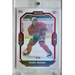 2023/24 Goal cards Chance Liga 2. série #376 Karel Nedbal Red 1/6