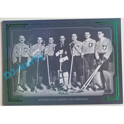 2021/22 OFS The Final Series Mistrovství Evropy 1914 Německo #HCNT-04 12/20 History of Czech National Teams Emerald