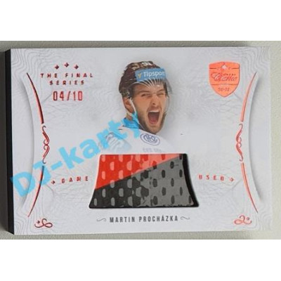 2021/22 OFS The Final Series Martin Procházka #STI-PRM 04/10 Game Used Stick Red