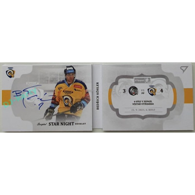 2021/22 Sportzoo TIPSPORT ELH 2. série #SN-KR Bedřich Köhler Star Night Booklet 14/25