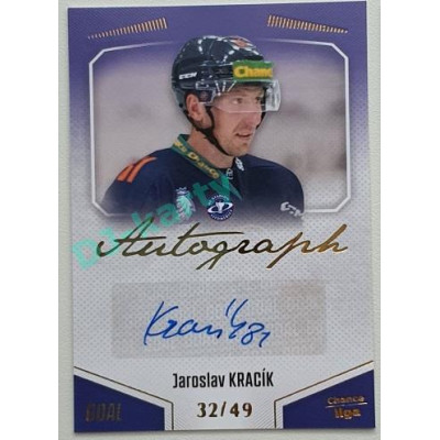 2022/23 Goal Cards Chance Liga 1. série #A-28 Jaroslav Kracík Autograph 32/49