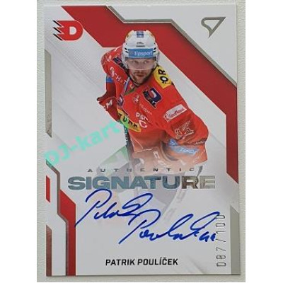 2022/23 Sportzoo ELH 2. série #AS2-PO Patrik Poulíček Signature level 2 xxx/100