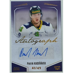 2022/23 Goal Cards Chance Liga 2. série #157 Patrik Kadeřávek Autograph xx/49