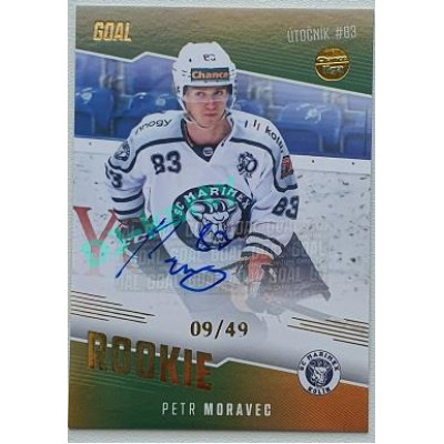 2022/23 Goal Cards Chance Liga 2. série #12 Petr Moravec Rookie Autograph xx/49