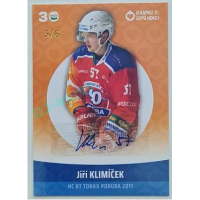 2022/23 Goal cards Chance Liga O kapku lepší hokej #KN-20 Jiří Klimíček Autograph 5/6