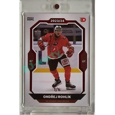 2023/24 Goal cards Chance Liga 2. série #384 Ondřej Rohlík Red 1/6