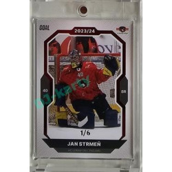 2023/24 Goal cards Chance Liga 2. série #387 Jan Strmeň  Red 1/6
