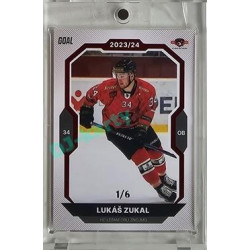 2023/24 Goal cards Chance Liga 2. série #388 Lukáš Zukal Red 1/6